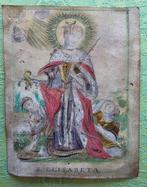 Devotieprent S. Elisabeta 1762, Verzamelen, Ophalen of Verzenden, Gebruikt