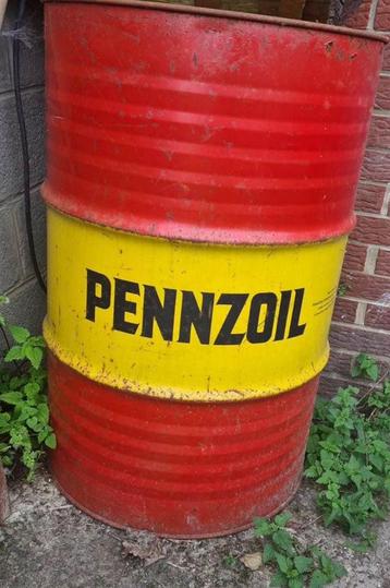 Vintage antieke vat van Pennzoil 