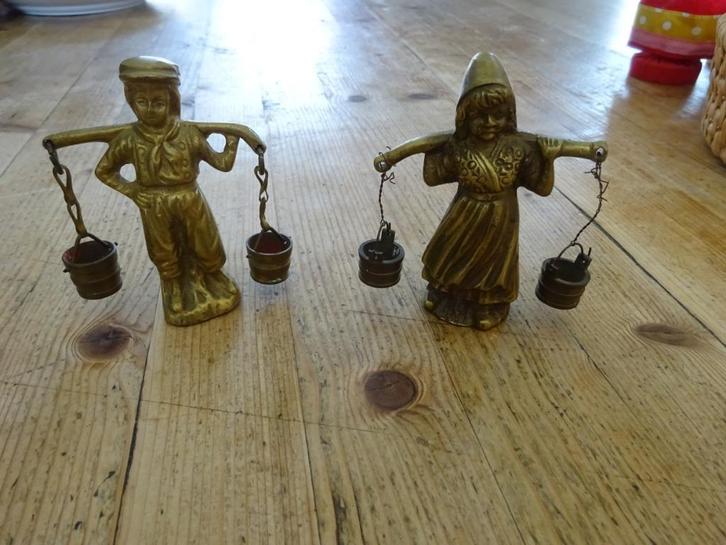 2 jolis petits porteur d’eau en bronze doré, Antiek en Kunst, Antiek | Brons en Koper, Brons, Ophalen of Verzenden