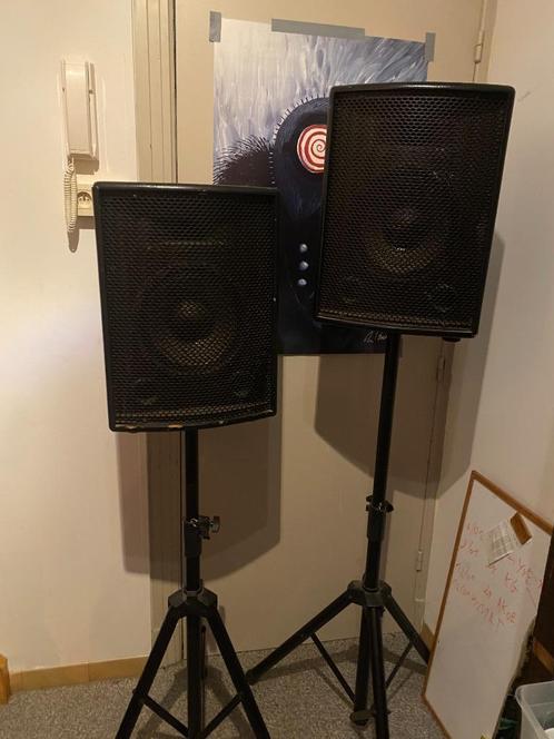 speakers met statieven, Audio, Tv en Foto, Luidsprekerboxen, Gebruikt, Front, Rear of Stereo speakers, 120 watt of meer, Overige merken