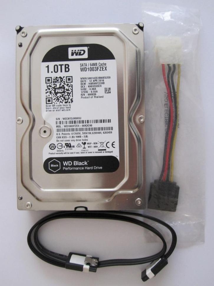 WD Caviar Black harde schijf van 1 TB, Computers en Software, Harde schijven, Zo goed als nieuw, Desktop, Intern, HDD, SATA, Ophalen of Verzenden