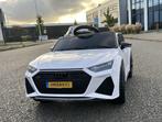 Kinder Auto Audi RS6 12v wit +RC / Leder / Rubberband NIEUW, Kinderen en Baby's, Ophalen of Verzenden, Nieuw