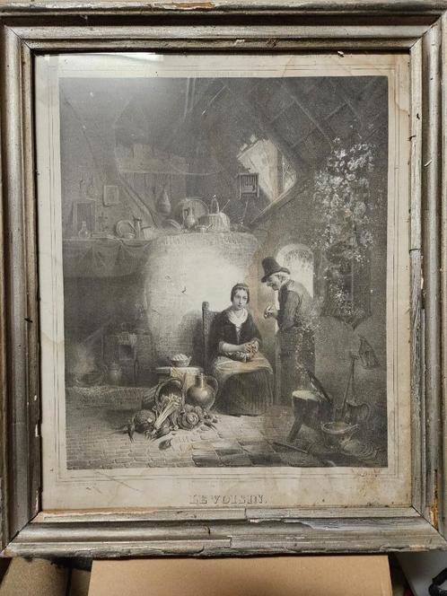 Lithografie Henri Borremans, Antiek en Kunst, Kunst | Litho's en Zeefdrukken, Ophalen