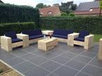 Steigerhout Loungeset set Stoelen + Bank GRATIS HOCKER, Tuin en Terras, Nieuw, Ophalen of Verzenden, Loungeset, Steigerhout