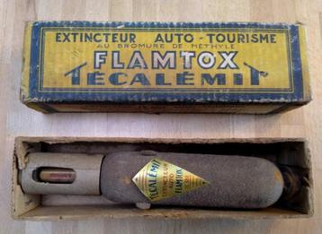 Extincteur de voiture Flamtox des années 1920 