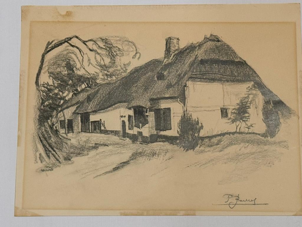 Originele tekening in potlood, Ophalen of Verzenden