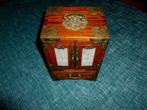 Vintage juwelenkist, Handtassen en Accessoires, Beautycases, Ophalen of Verzenden, Zo goed als nieuw, Bruin, Hardcase
