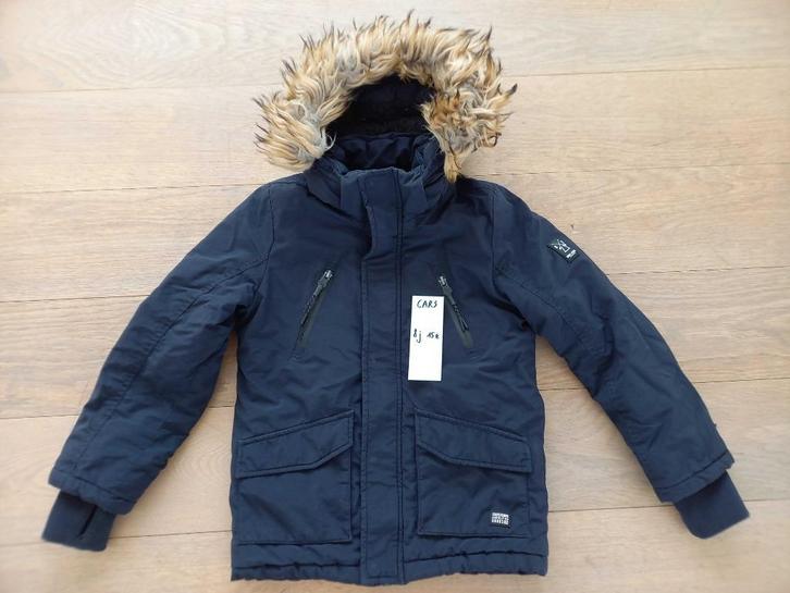 Winterjas donkerblauw merk CARS JEANS 8 jaar afritsbare kap, Kinderen en Baby's, Kinderkleding | Maat 128, Gebruikt, Jongen, Jas