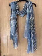 Blauwe omslagdoek (nr5812), Ophalen of Verzenden, Gedragen, Sjaal