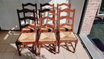Chaises chêne massif Sylvain Liegeois, Ophalen, Riet of Rotan, Gebruikt, Bruin