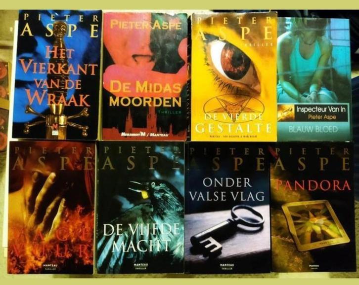 22 boeken Pieter Aspe, Boeken, Thrillers, Gelezen, Ophalen of Verzenden