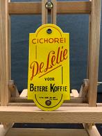 Emaille deurpostje CHIC.DE LELIE uit 1951, Ophalen, Gebruikt, Reclamebord