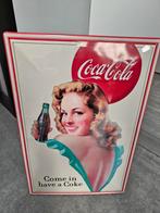Coca-Cola reclame in metaal, Ophalen, Zo goed als nieuw, Reclamebord