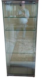 Glazen vitrine kast,, 50 tot 100 cm, Glas, 25 tot 50 cm, 150 tot 200 cm
