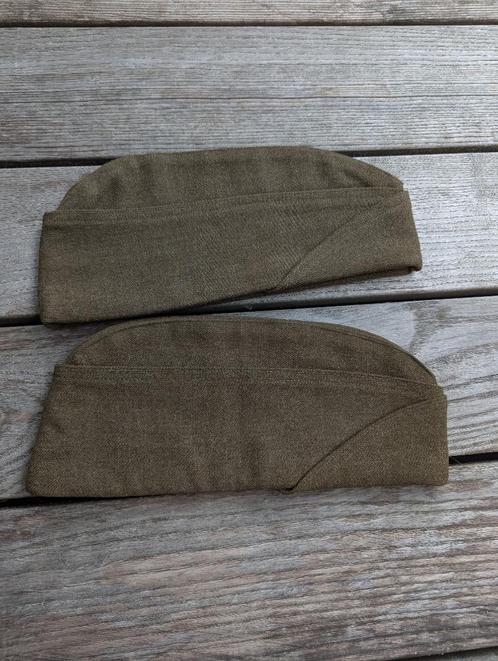 Lot de deux calots troupe us, garrison cap post ww2, Verzamelen, Militaria | Tweede Wereldoorlog, Landmacht, Helm of Baret, Verzenden