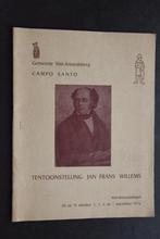 Cataloog tentoonstelling Jan Frans Willems. Sint-Amandsberg, Ophalen of Verzenden, Zo goed als nieuw, Schilder- en Tekenkunst