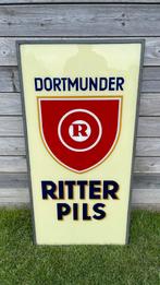 Glas reclame Dortmunder Ritter pils. Marmorite., Verzamelen, Reclamebord, Zo goed als nieuw, Ophalen
