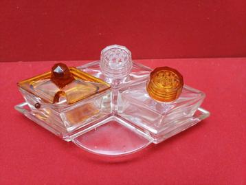 BOHEEMS Glaswerk -art deco -set periode 1930-1940 beschikbaar voor biedingen