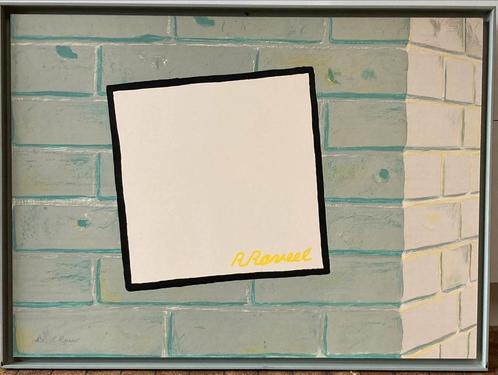Roger raveel - muurtje met wit in het vierkant, Antiek en Kunst, Kunst | Litho's en Zeefdrukken, Ophalen of Verzenden