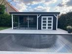 Tuinhuis-Blokhut Bosuil 300 x 300cm + Luifel 300cm, Verzenden, Nieuw
