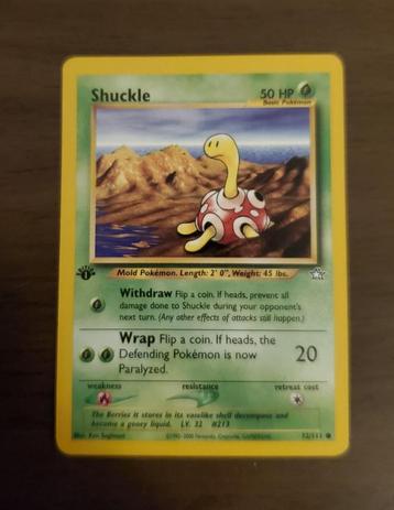 Pokemon Shuckle kaart 1e editie 2 sterren.blanchez beschikbaar voor biedingen