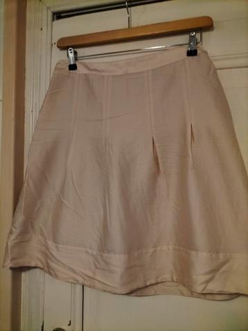 Ecru rokje in zijden look. H&M  40, Enlèvement ou Envoi, Comme neuf