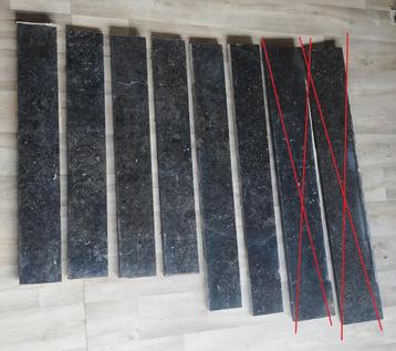 Tablettes de fenêtre en granit noir, 60 cm ou plus, Enlèvement, Utilisé, Moins de 20 cm
