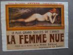poster 1909 Theater Antwerpen La Femme Nue, Zo goed als nieuw, Verzenden, Overige onderwerpen