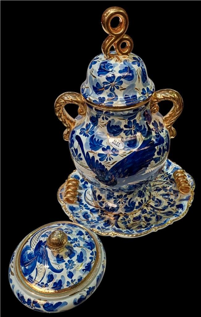 Vase et plat de Hubert Bequet Quaregnon, Antiek en Kunst, Antiek | Keramiek en Aardewerk, Ophalen