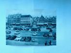 BRUGGE GROTE MARKT met oude auto's, Verzamelen, Ophalen of Verzenden, 1940 tot 1960, Ongelopen, West-Vlaanderen