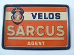 tôle publicitaire vélo ancien SARCUS no plaque émaillée, Collections, Enlèvement ou Envoi, Panneau publicitaire