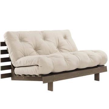 Canapé-lit : canapé-lit Karup design Roots 140 brun carbone, Neuf, 140 cm, Brun, Enlèvement
