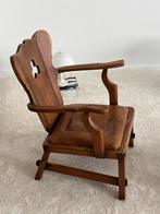 Vintage brutalist houten lounge stoel, Enlèvement, Comme neuf, Bois