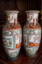 Set Chinese Rose Medallion vazen, Antiek en Kunst, Ophalen