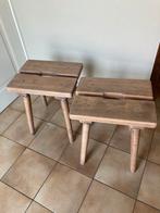 2 stevige krukjes, Huis en Inrichting, Krukjes, Ophalen, Gebruikt, Hout