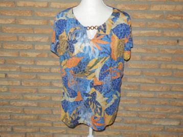 (148) - blouse femme t.XL bleue orange beschikbaar voor biedingen