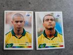 Panini 2x stickers voetbal WK France 98 Ronaldo en Romario , Hobby en Vrije tijd, Verzenden