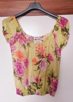 Fleurig zomerbloesje, Kleding | Dames, Topjes, Geel, Maat 42/44 (L), Ophalen of Verzenden, Korte mouw
