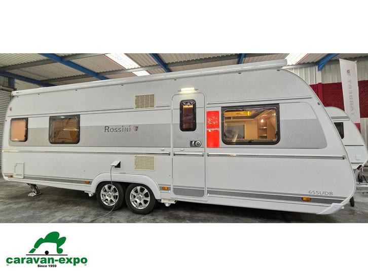 TABBERT ROSSINI 655 UDB, Caravans en Kamperen, Caravans, Bedrijf, tot en met 4, 1500 - 2000 kg, Tabbert, 7 tot 8 meter