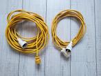 2 Verlengsnoeren 1 van 15m en 1 van 5m met een AARDING, Ophalen of Verzenden, Gebruikt, Kabel of Snoer