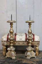 Set 2 kleine antieke Italiaanse kaarsen kandelaartjes, Antiek en Kunst, Ophalen of Verzenden