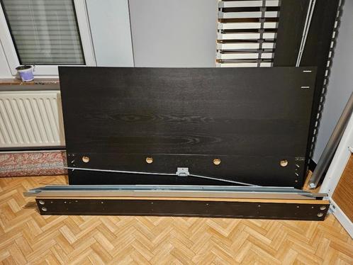Bed Malm zwart Ikea met lades en matras (optioneel) 160x200, Huis en Inrichting, Slaapkamer | Bedden, Zo goed als nieuw, Tweepersoons