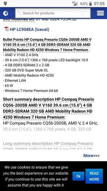 Compaq HP Laadbrobleem Voor Onderdelen Ofzo .
