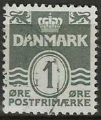 Denemarken 1933/1940 - Yvert 207 - Waarde onder kroon (ST), Timbres & Monnaies, Timbres | Europe | Scandinavie, Danemark, Affranchi