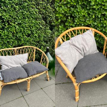 Rotan 2-zit + 1-zit (samen of apart) beschikbaar voor biedingen