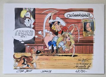 Estampe hommage Morris 42x30 Neuf, Livres, Une BD, Envoi, Comme neuf, Jacot (Morris)