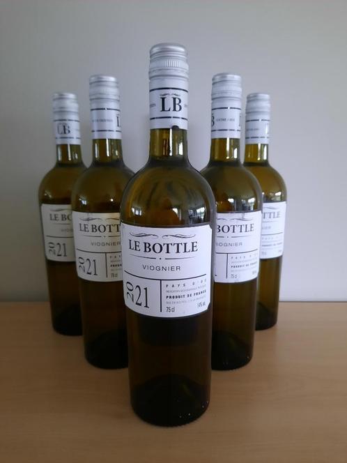 6 flessen LE BOTTLE VIOGNIER 2021 75 CL., Collections, Vins, Neuf, Vin blanc, France, Pleine, Enlèvement
