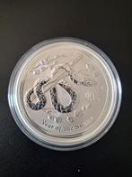 Lunar, Snake zilver, 5 oz, 2013 in capsule, Postzegels en Munten, Edelmetalen en Baren, Ophalen of Verzenden, Zilver