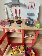Houten speelkeuken met accessoires, Kinderen en Baby's, Ophalen, Zo goed als nieuw, Speelkeuken