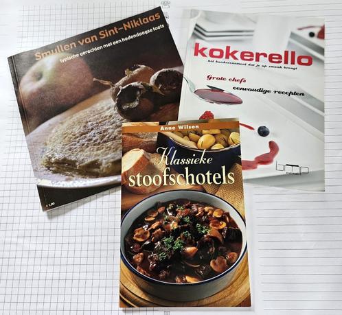 3 Kookboekjes met recepten van Chef Koks, Livres, Livres de cuisine, Neuf, Plat principal, Gâteau, Tarte, Pâtisserie et Desserts